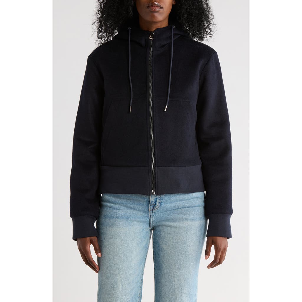 Hudson Jeans Hooded Full Zip Jacket In Blue