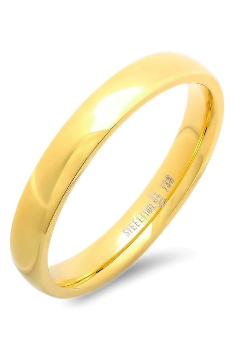 HMY JEWELRY Polished Finish Band, Alternate, color, Yellow