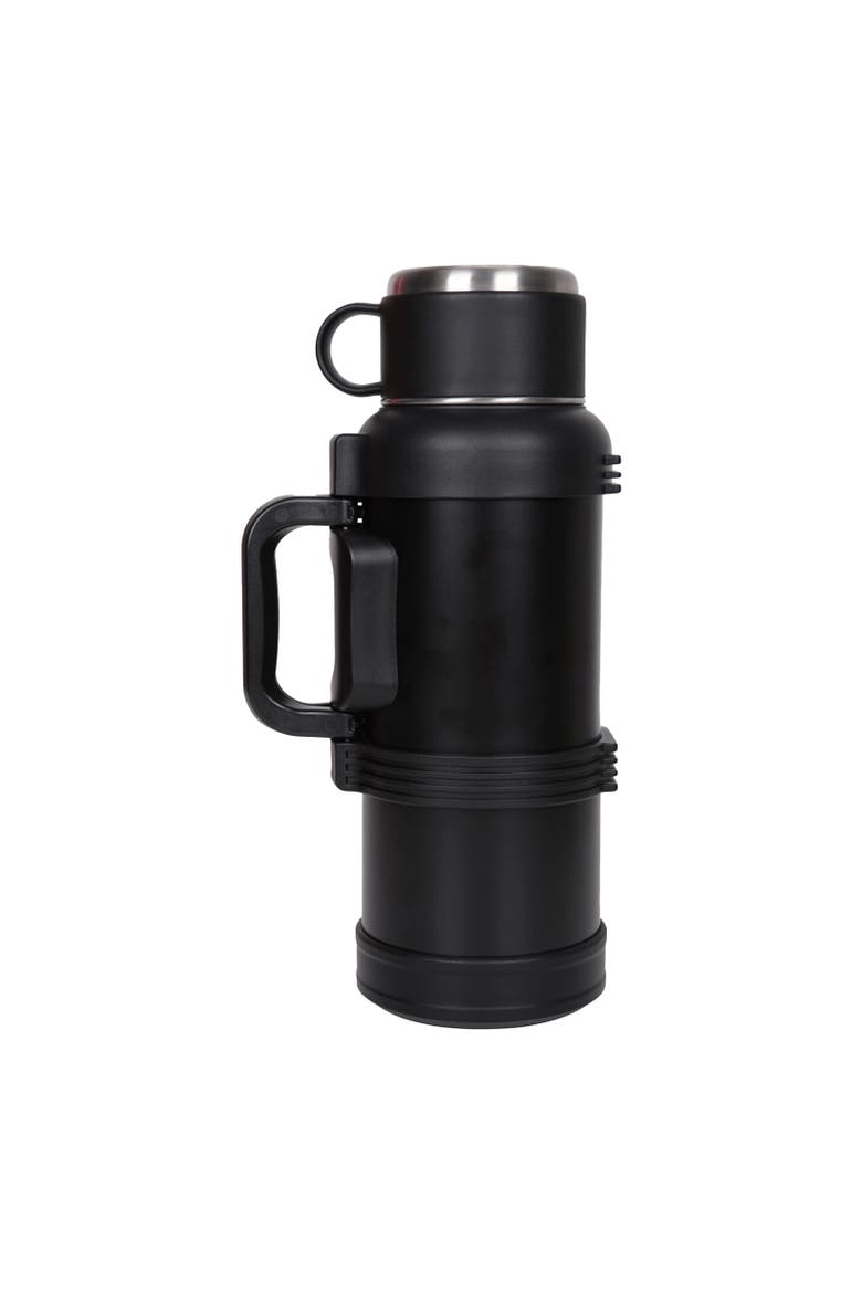 Camping Flask & Cup Set, Alternate, color, Black