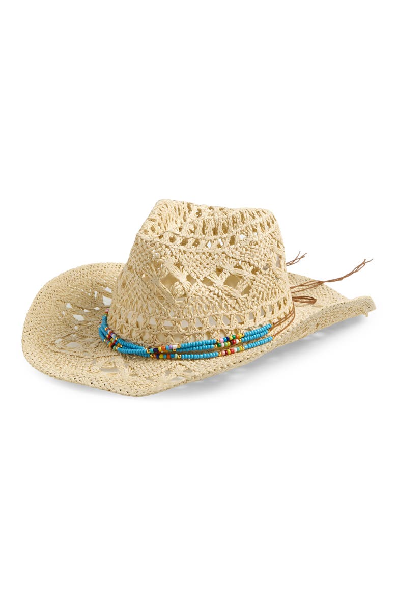 Straw Cowboy Hat, Main, color, NATURAL