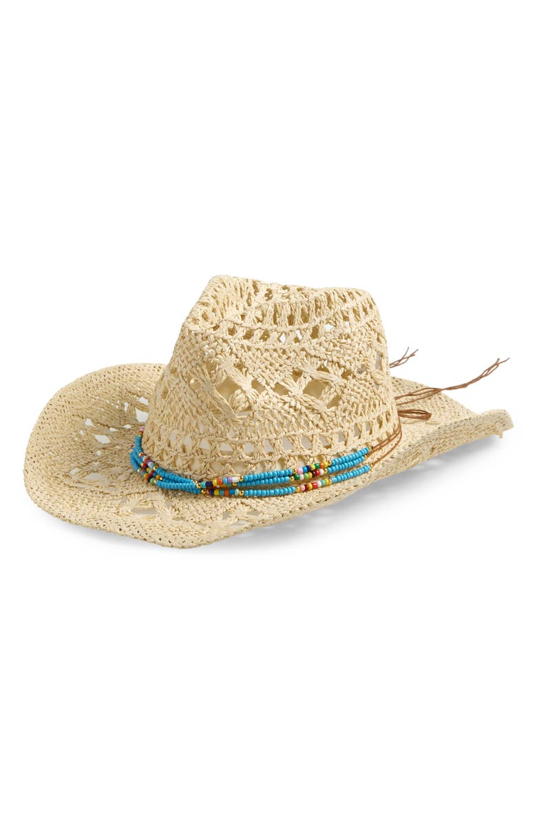 BP. Straw Cowboy Hat, Main, color, Natural