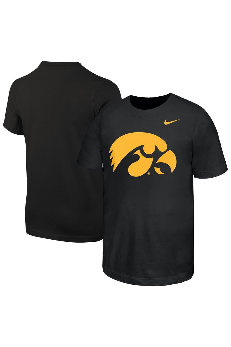 Youth Nike Black Iowa Hawkeyes Logo T-Shirt, Main, color, Black