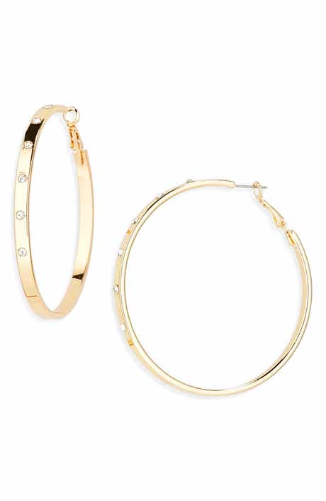 Panacea Cubic Zirconia Hoop Earrings