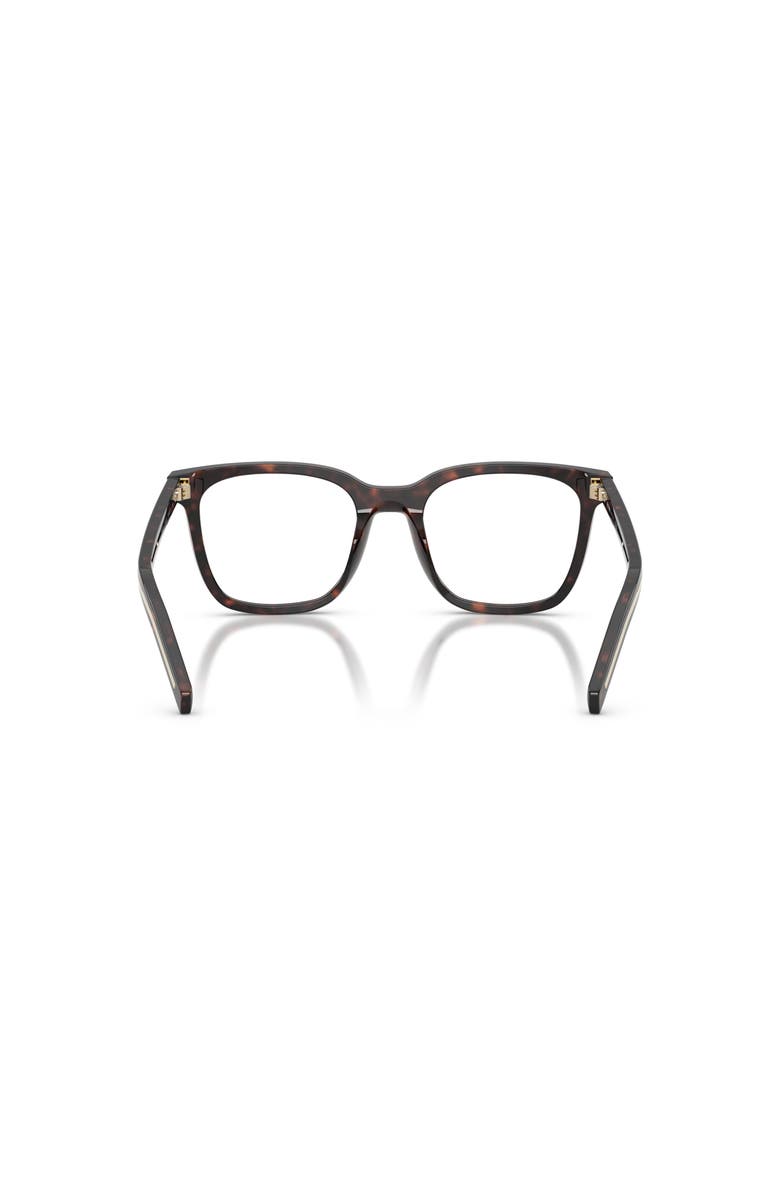 Prada 52mm Rectangle optical glasses, Alternate, color, Tortoise