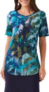 Karen Kane Tie Dye Burnout Shirttail Top