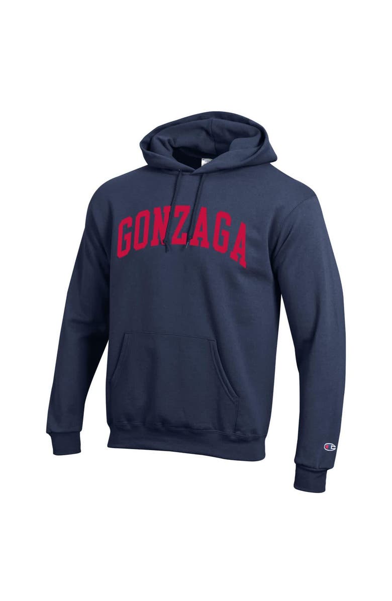 Champion Men's Champion Navy Gonzaga Bulldogs Basic Arch Fleece Pullover Hoodie, Alternate, color, Navy