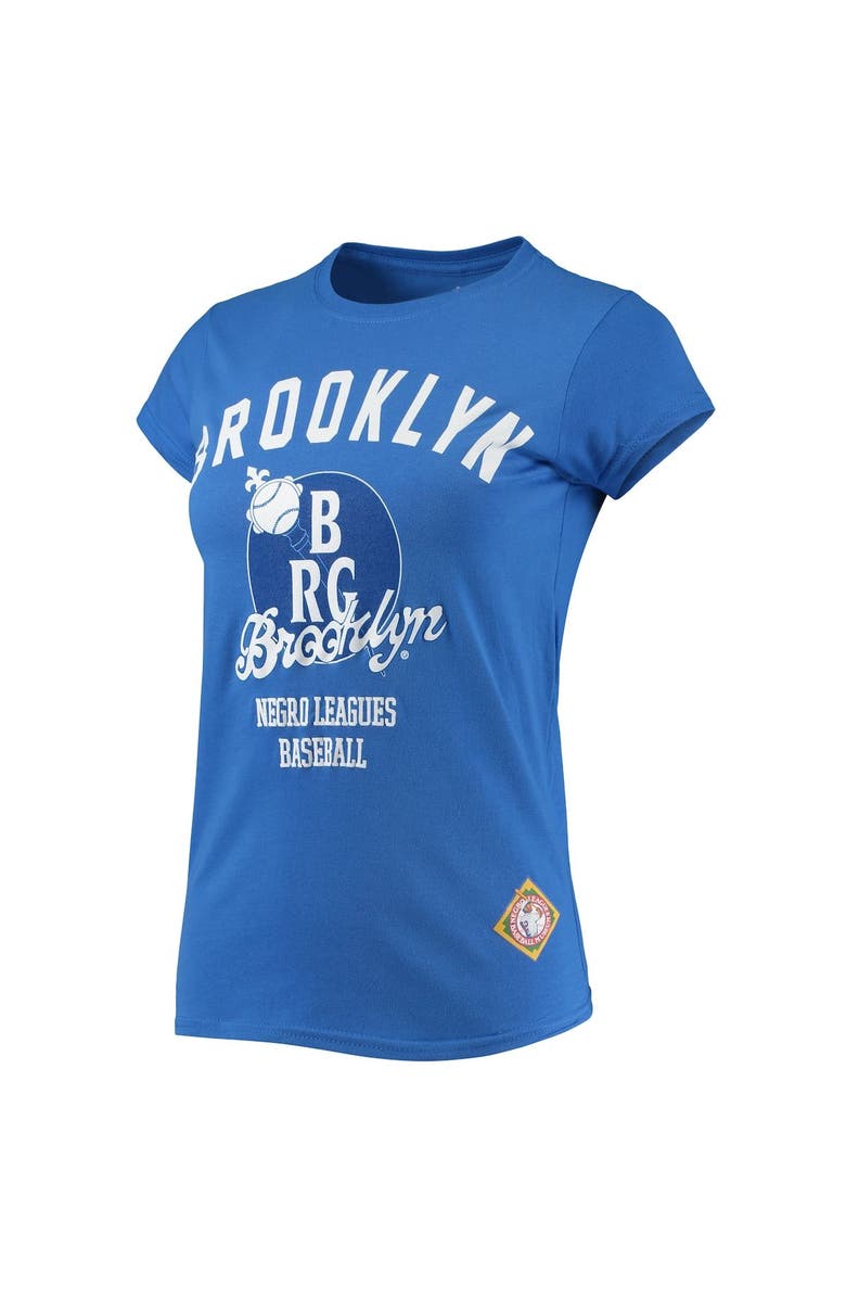 STITCHES Women's Stitches Royal Brooklyn Royal Giants Negro League Logo T-Shirt, Alternate, color, Royal
