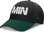 FANATICS Men's Fanatics Black/Green Minnesota Wild Authentic Pro Rink Team Code Flex Hat