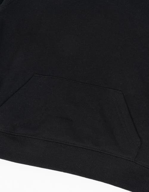 Leveret Kids Pullover Hoodie, Cotton Blend, Kangaroo Pocket, Solid Colors In Black
