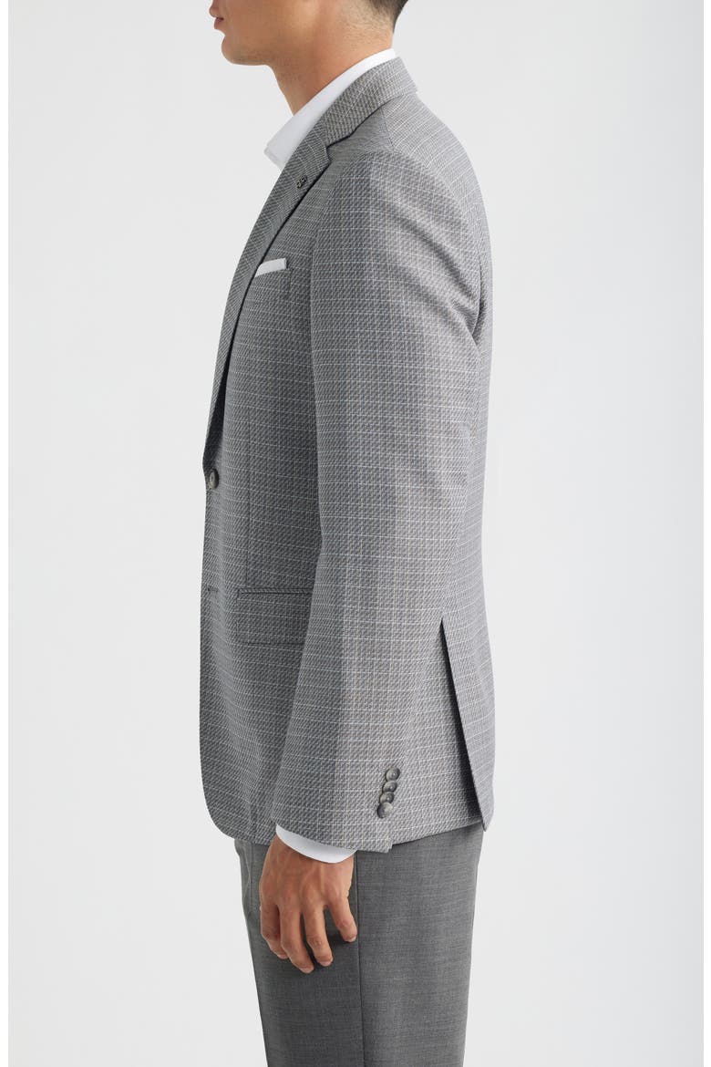 Hutson Slim Fit Grey Mélange Textured Virgin Wool Sport Coat, Alternate, color, GREY/ BEIGE/ KHAKI