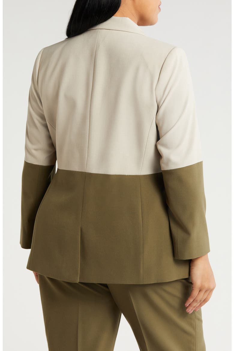 Colorblock Blazer, Alternate, color, SAND LODEN