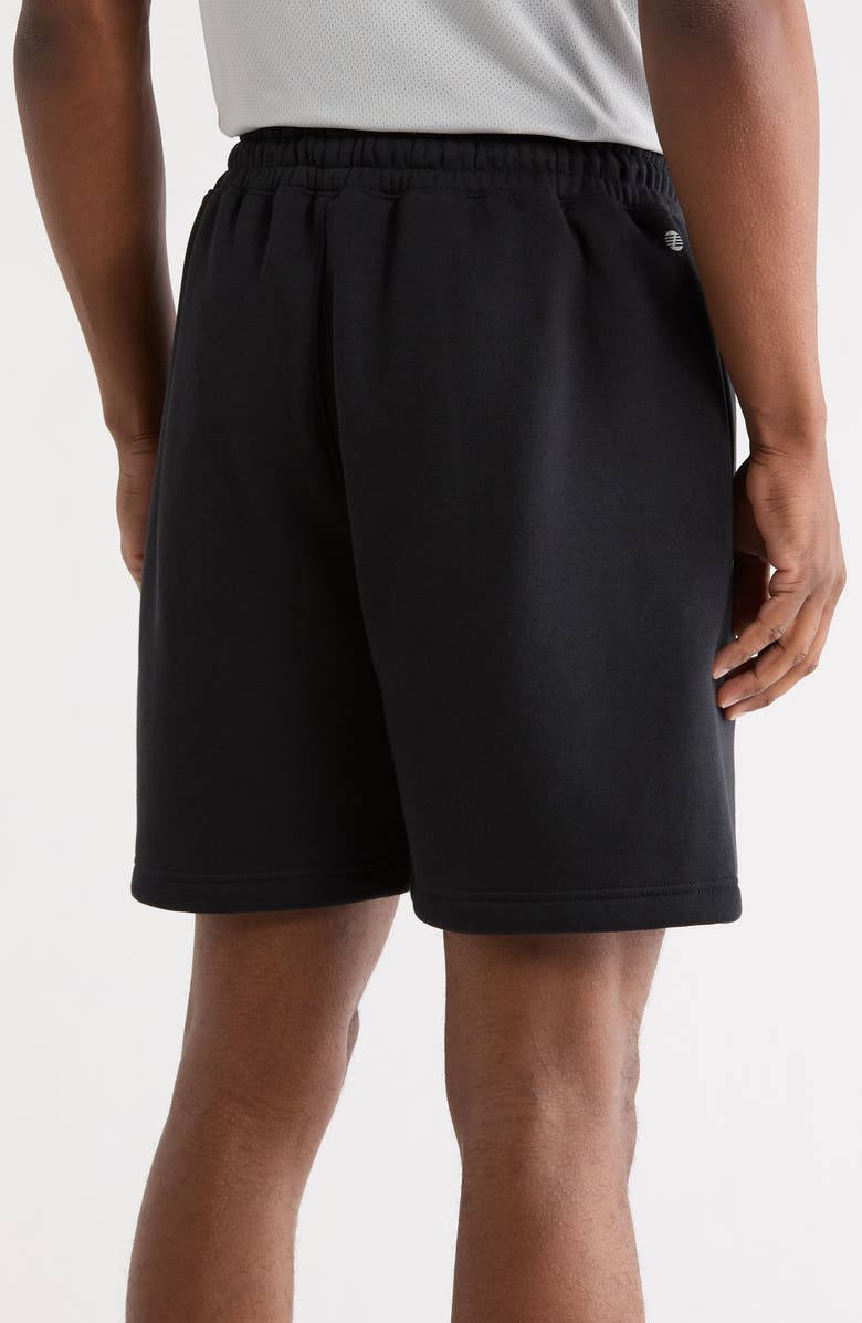 Z by Zella Freeform 7-Inch Fleece Shorts, Alternate, color, Black