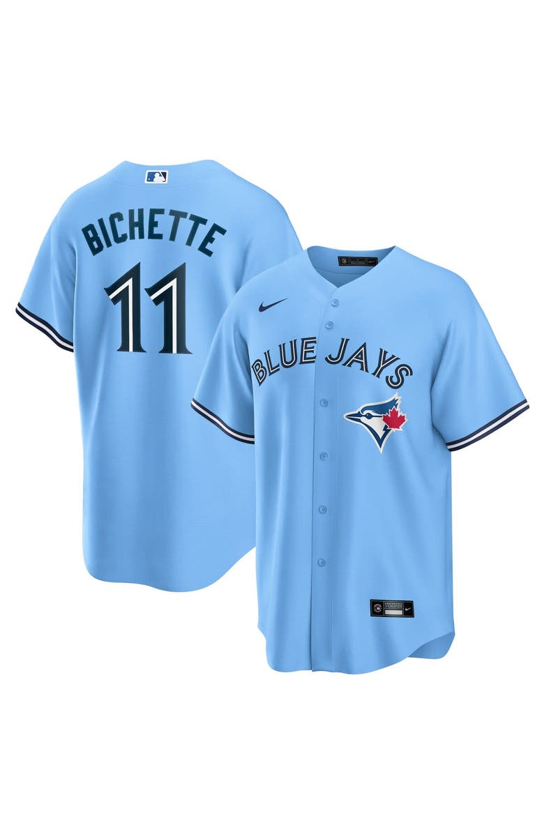 Nike Men's Nike Bo Bichette Powder Blue Toronto Blue Jays Alternate Replica Player Name Jersey, Main, color, 