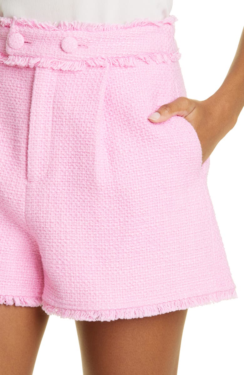 Cinq à Sept Cherryl High Waist Bouclé Shorts, Alternate, color, 