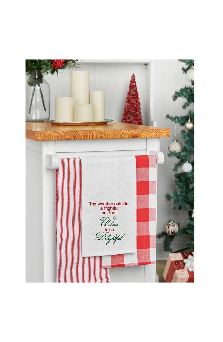 C&F Home Wine Is So Delightful Waffle Weave Cotton Kitchen Towel, Alternate, color, 