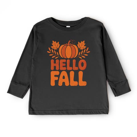 Hello Fall Pumpkin Long Sleeve T-Shirt
