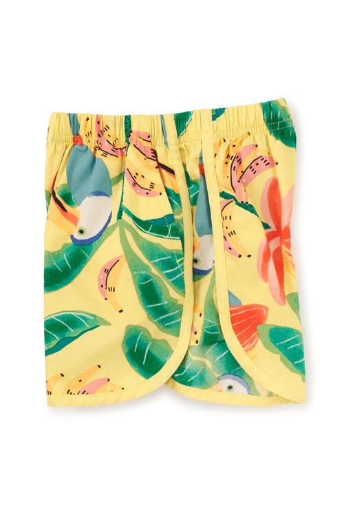 Tea Collection Woven Dolphin Shorts 2.0 In Toucan Banana Tree
