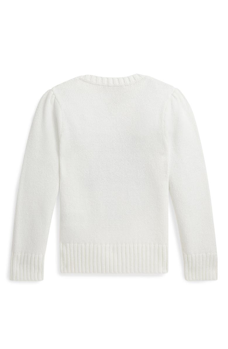 Polo Ralph Lauren Kids' Polo Bear Intarsia Combed Cotton Sweater, Alternate, color, Deckwash White