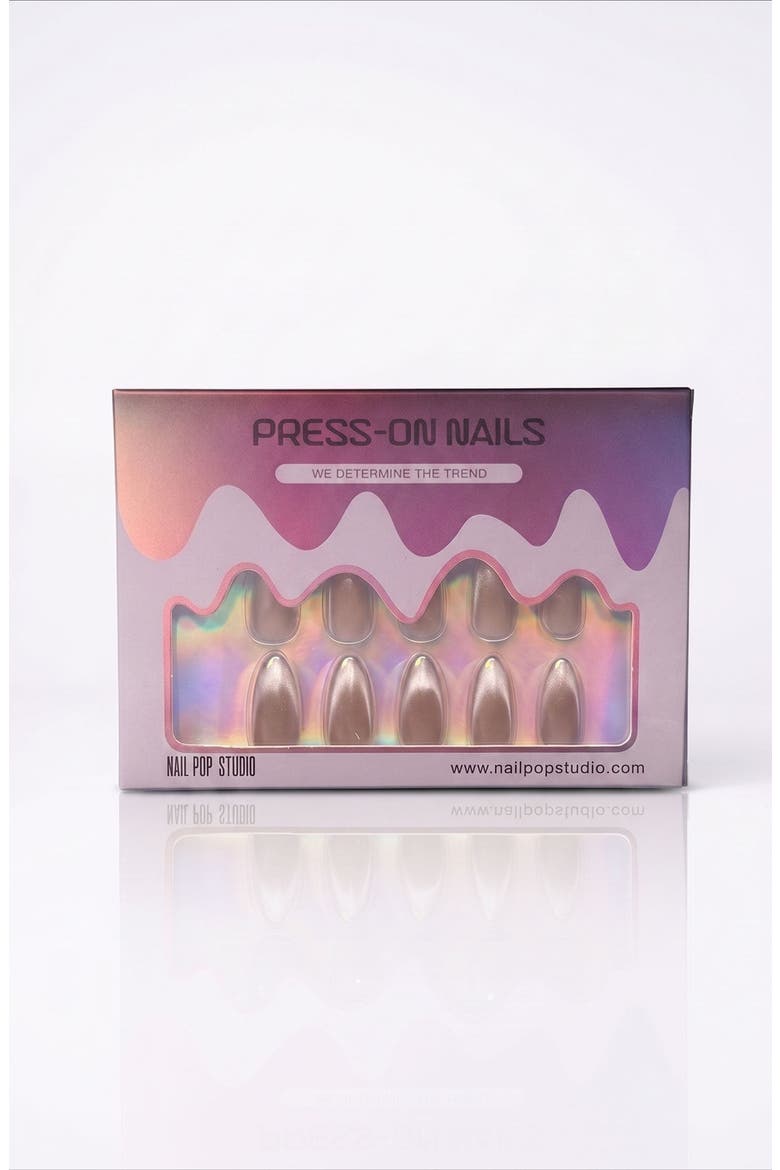 Knightshield Almond Press On Nails, Main, color, Knightshield