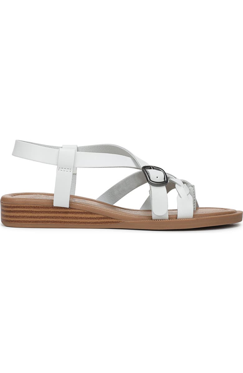 Blowfish Malibu April Wedge Sandal, Alternate, color, White Faux Leather
