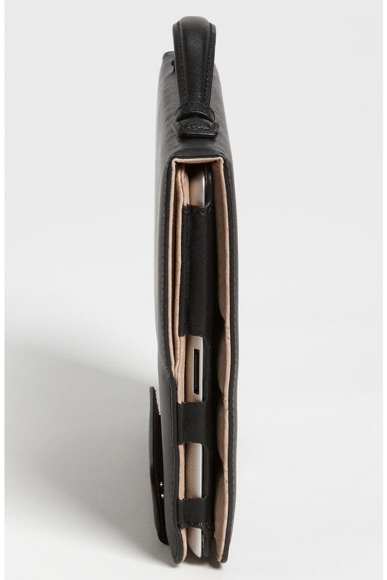 'Robinson' Saffiano Leather Tablet Case, Alternate, color, BLACK