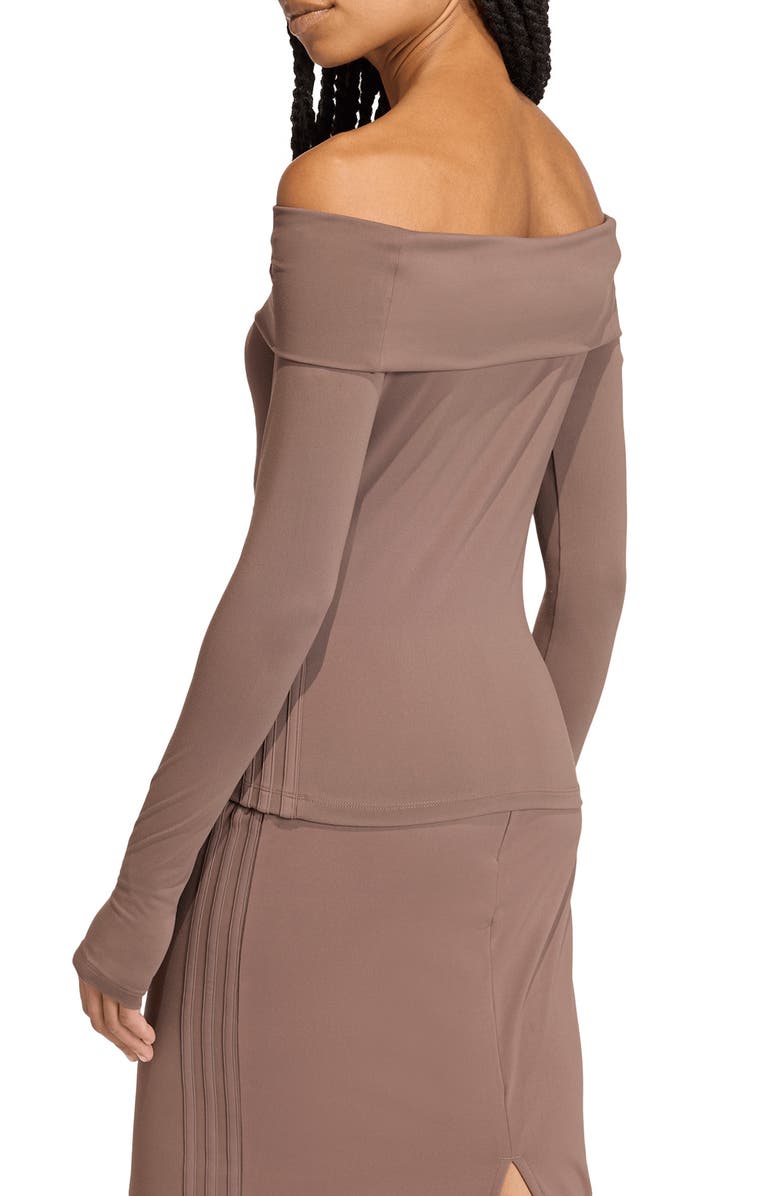 adidas Originals Essentials Off the Shoulder Long Sleeve Top, Alternate, color, 