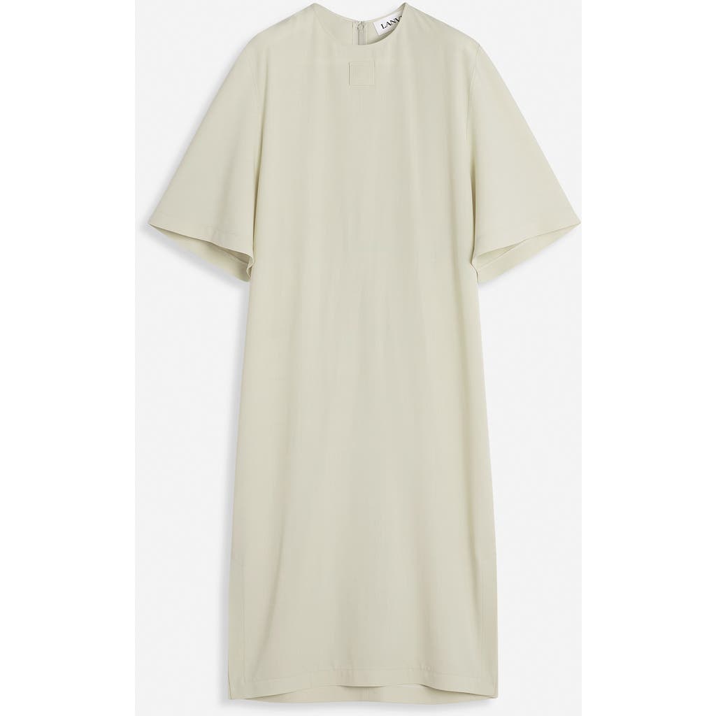 Lanvin Wool Blend T-shirt Dress In Mastic