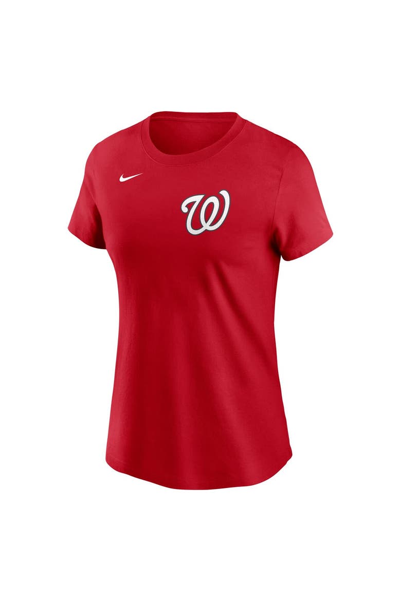 Women's Nike James Wood Red Washington Nationals Fuse Name & Number T-Shirt, Alternate, color, Red