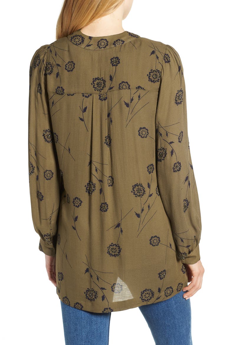 Embellished Floral Kimono, Alternate, color, OLIVE TREE GRAPHIC FLORAL