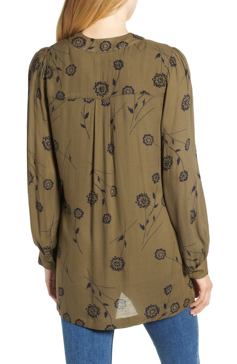 Hinge Embellished Floral Kimono, Alternate, color, 