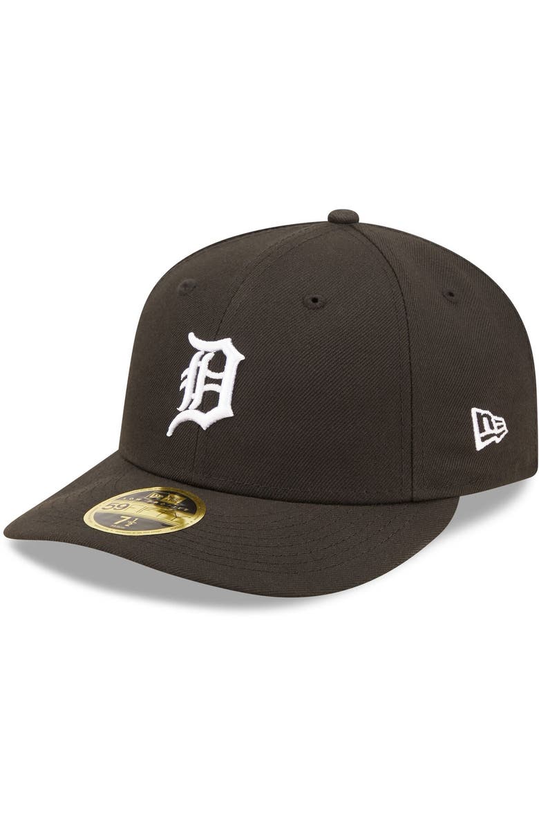 New Era Men's New Era Detroit Tigers Black & White Low Profile 59FIFTY Fitted Hat, Alternate, color, 