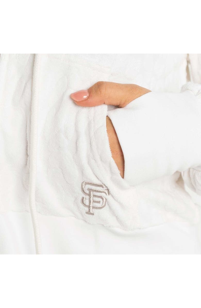 LUSSO Women's Lusso White San Francisco Giants Tabitha Cheetah Terry Full-Zip Sweatshirt, Alternate, color, White