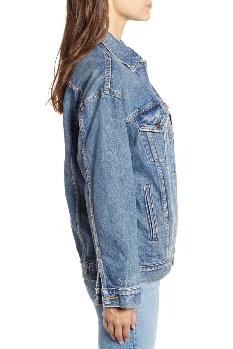 Levi's® Baggy Trucker Denim Jacket, Alternate, color, BUST A MOVE
