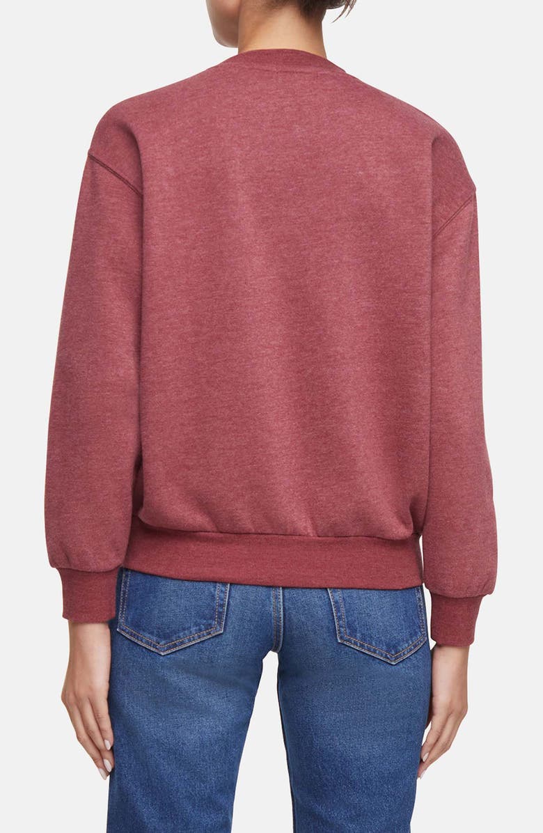 Wildfox Charlie Better Not Pout Sweatshirt, Alternate, color, Heather Cabernet