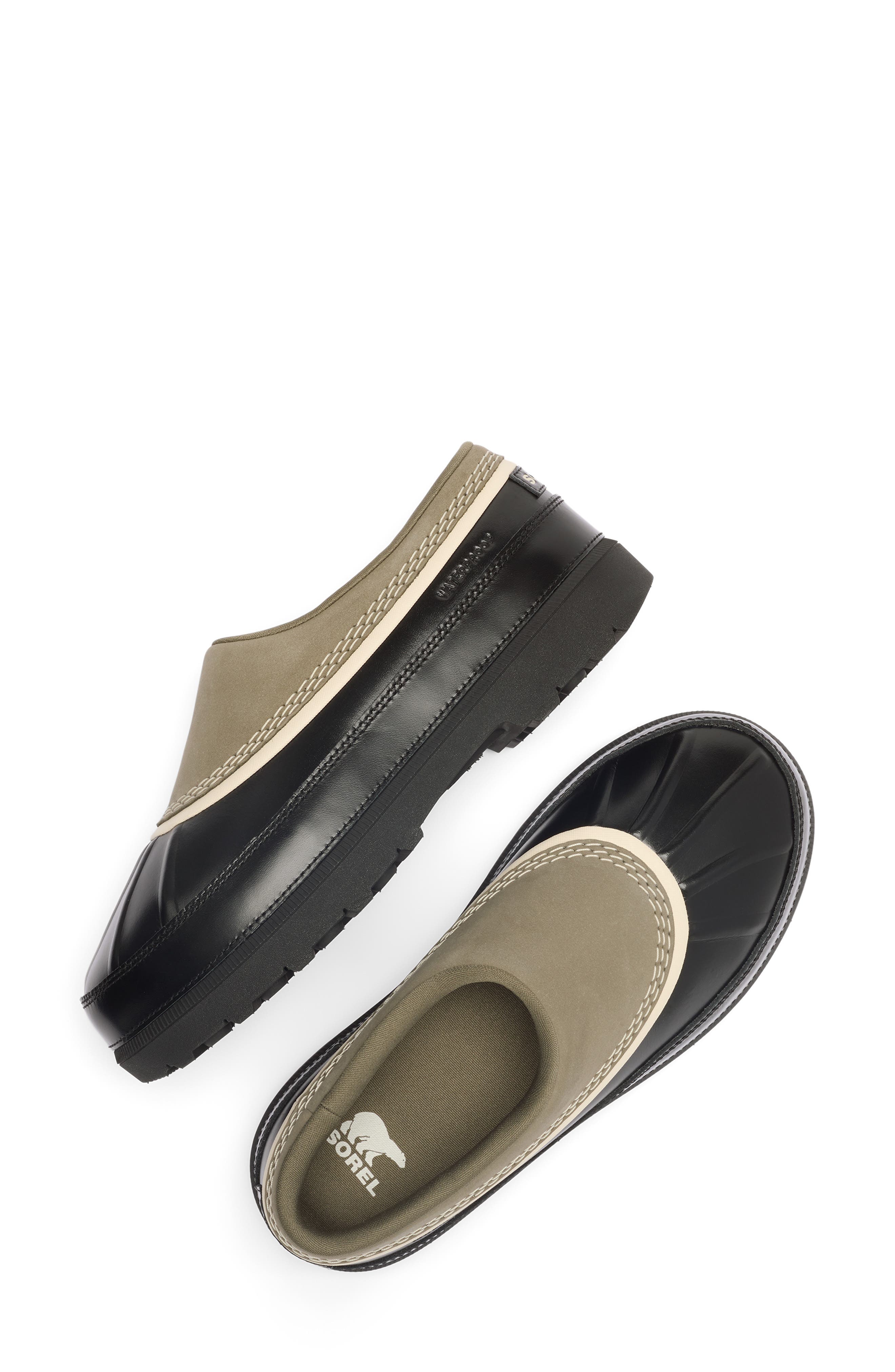 Ambler™ Waterproof Clog, Alternate, color, STONE GREEN/ BLACK