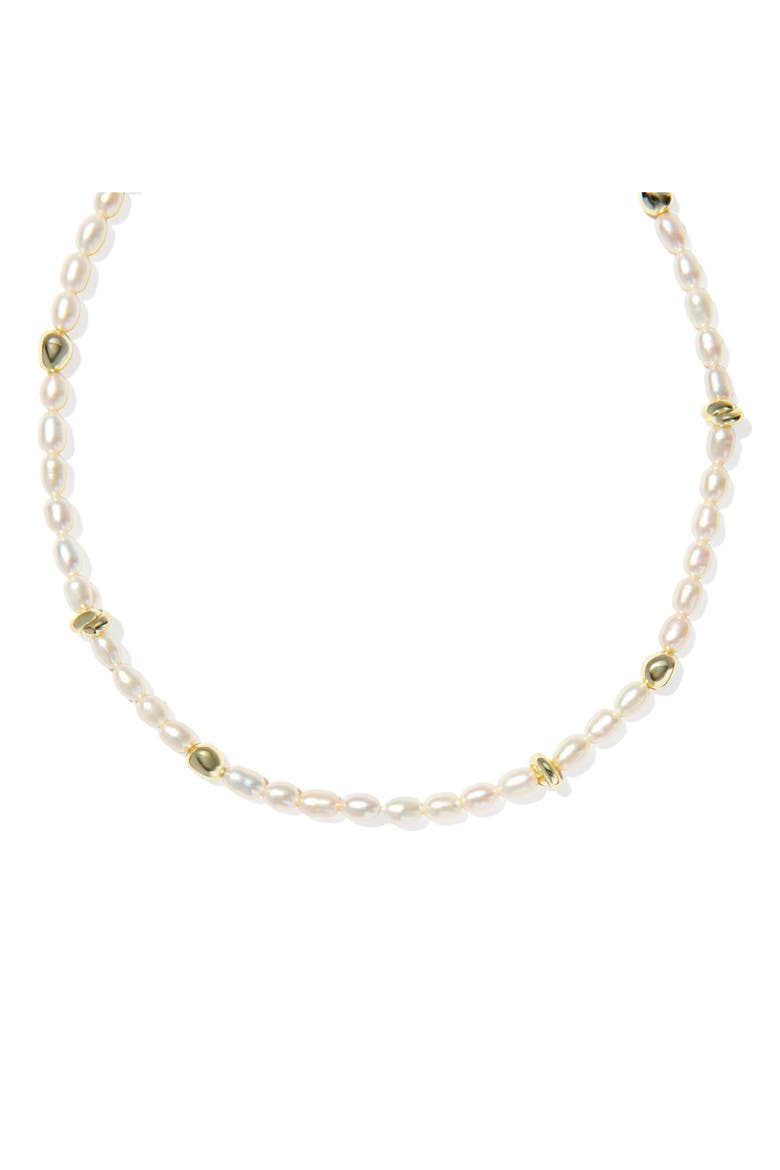 Gabriella Cultured Freshwater Pearl Strand Necklace, Main, color, GOLD FRESHWATER PEARL