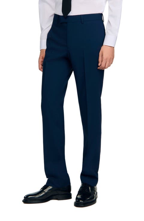 Wool suit trousers