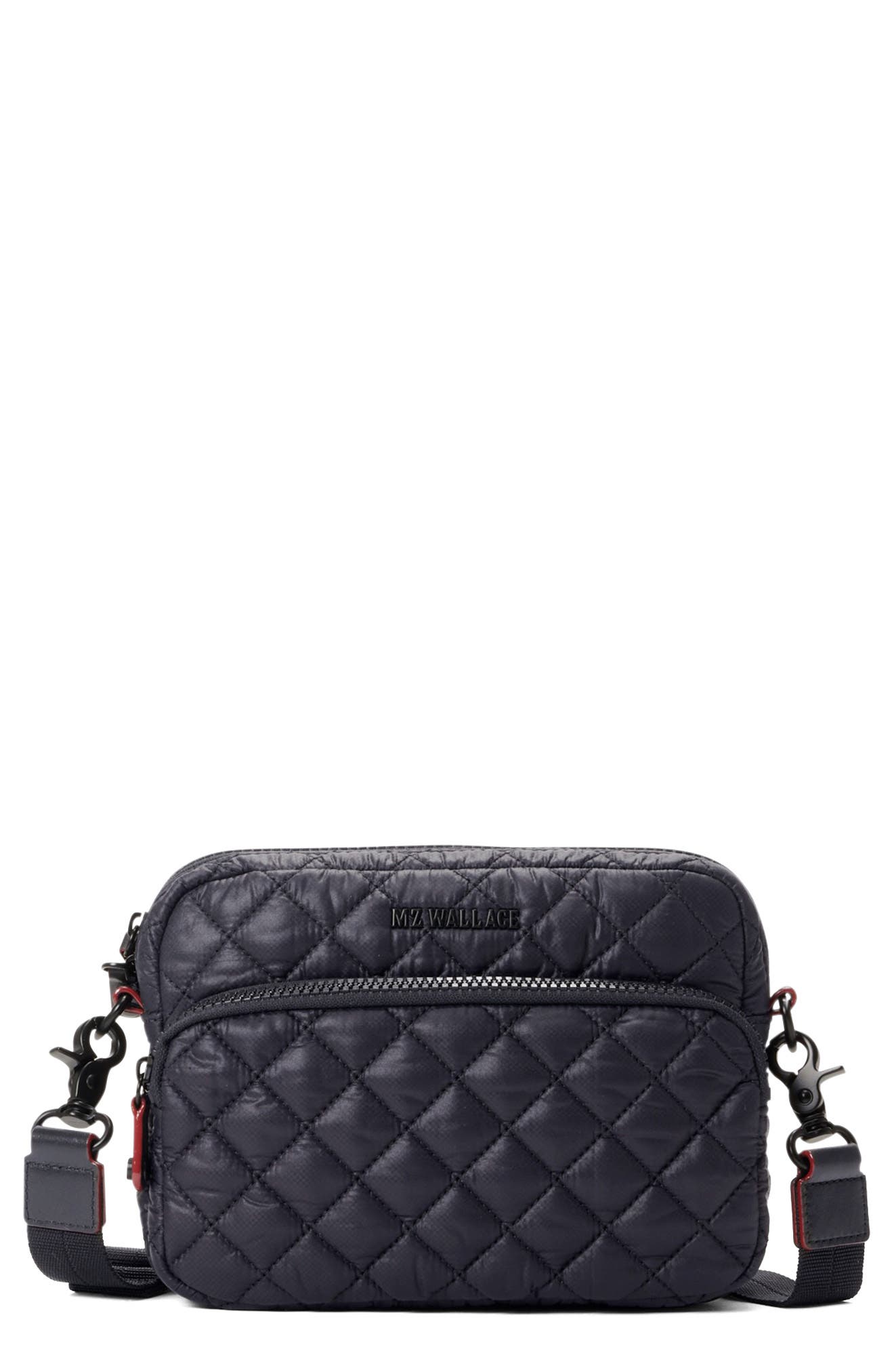 MZ Wallace Small Metro Quilted Nylon Camera Bag, Main, color, Black