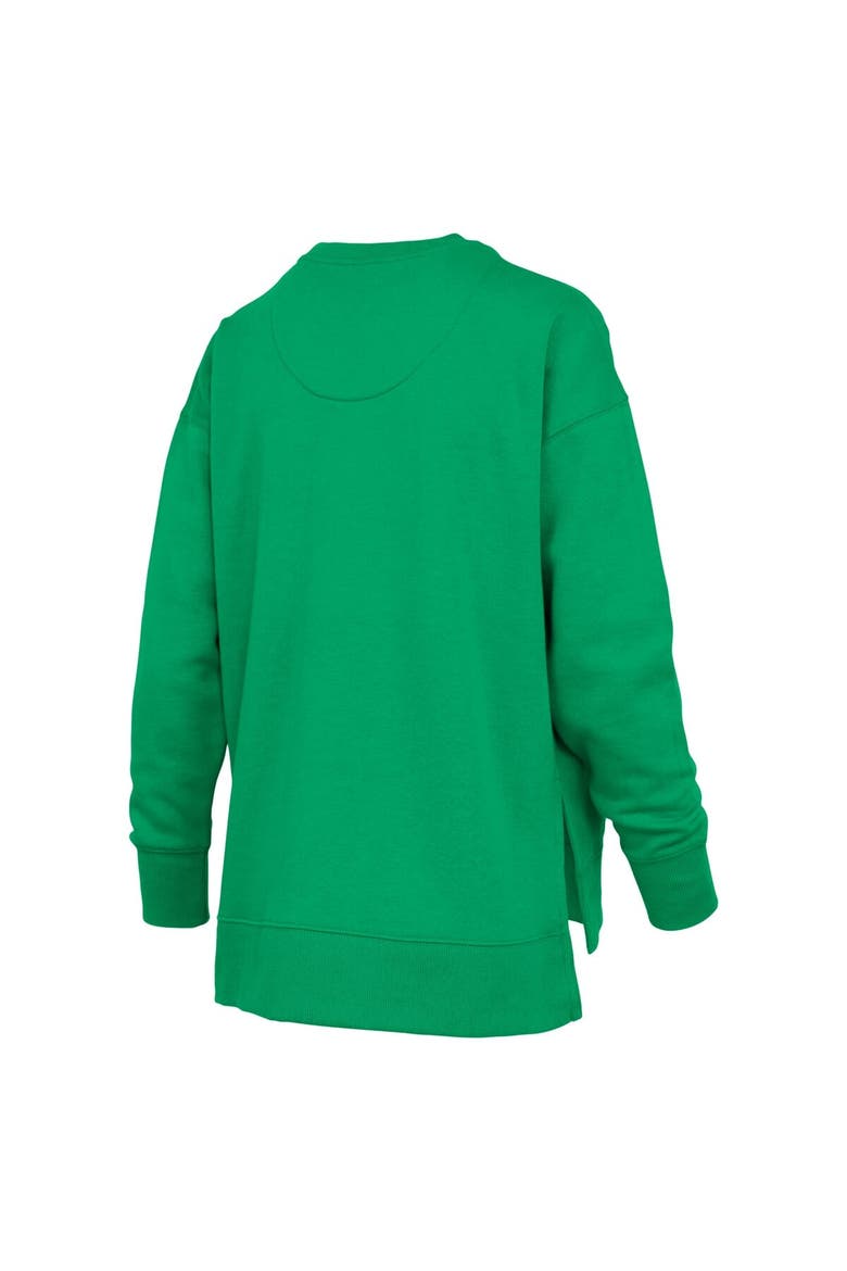 Women's Pressbox Green Oregon Ducks Bonanza Chenille Harper Script Sweatshirt, Alternate, color, Green