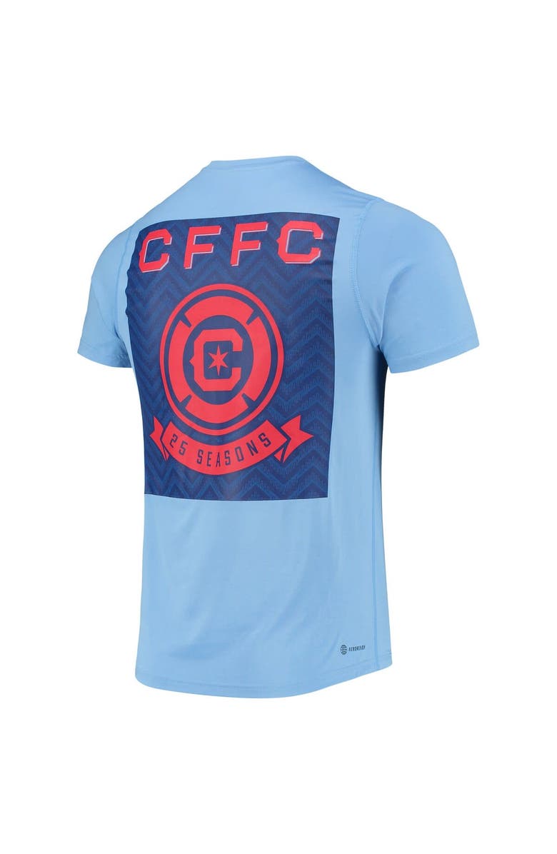 adidas Men's adidas Light Blue Chicago Fire Jersey Hook AEROREADY T-Shirt, Alternate, color, 