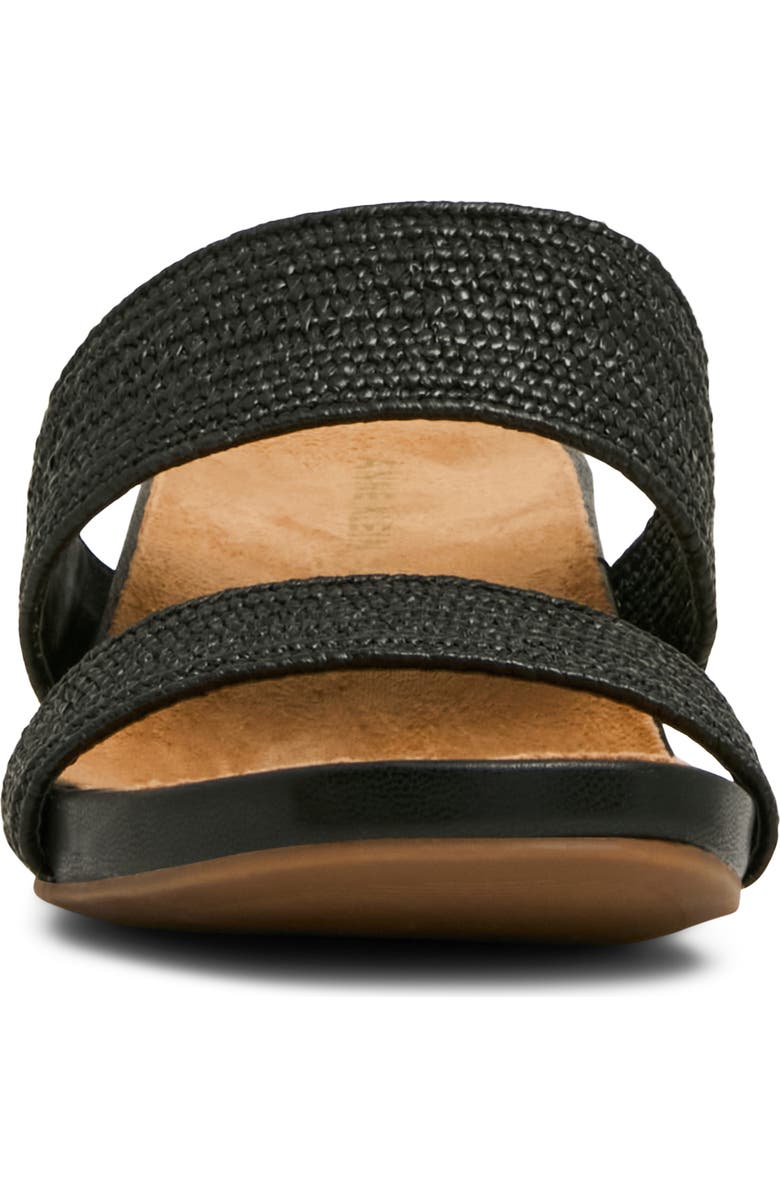 Anne Klein Kapricorn Wedge Sandal, Alternate, color, Black Raffia