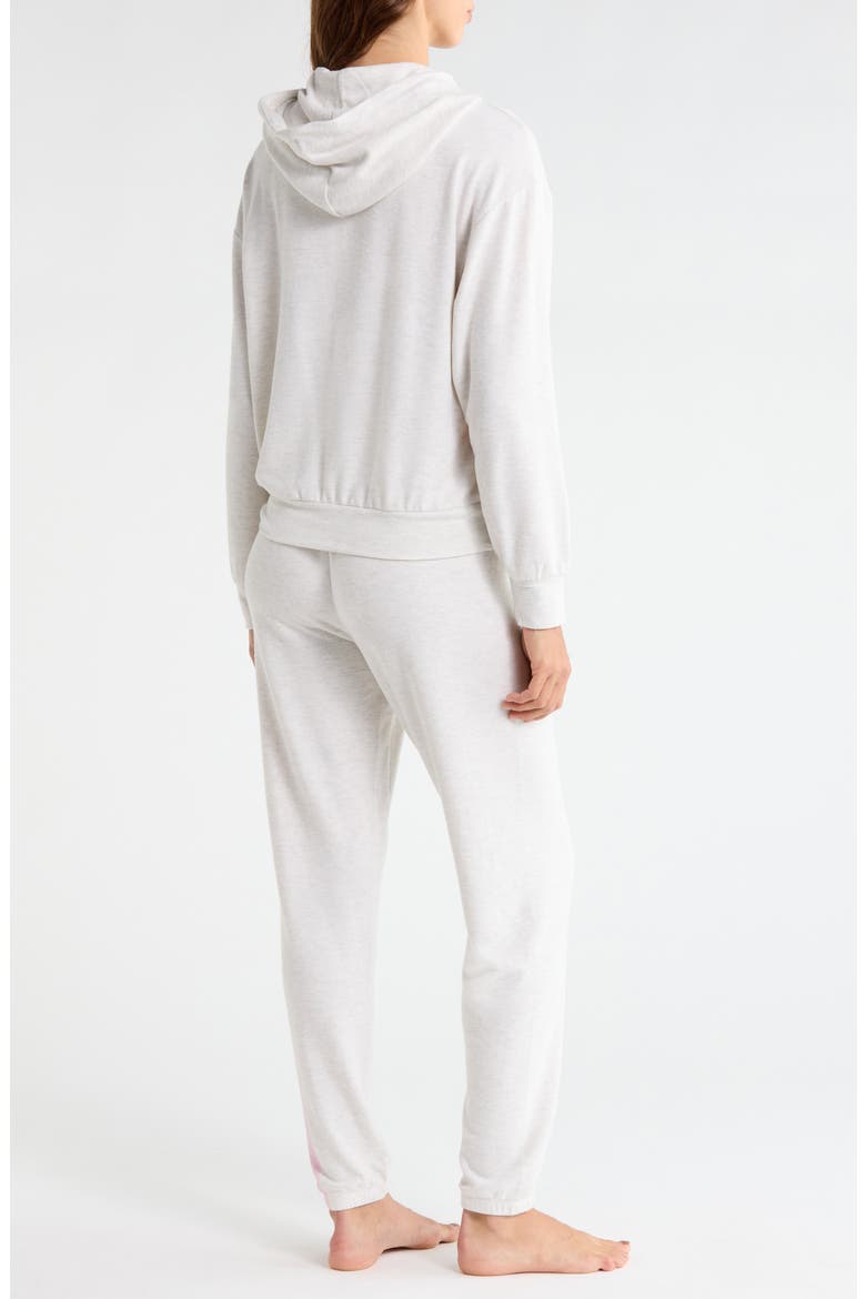 Radiant Stripe Peached Jersey Hoodie Pajamas, Alternate, color, H CLOUD