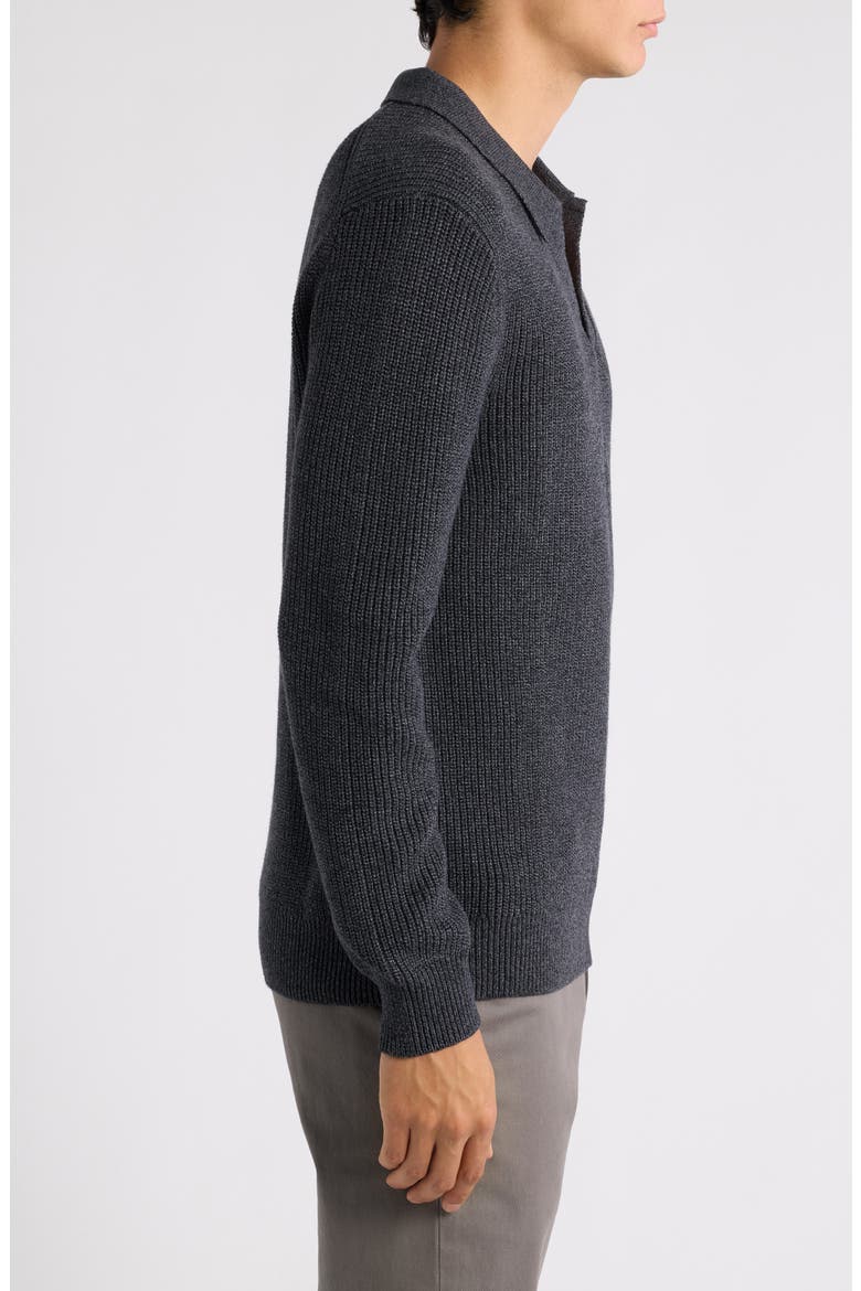 Bolinas Johnny Collar Sweater Polo, Alternate, color, CHARCOAL HEATHER