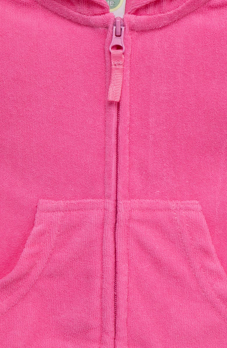 Little Me Zip-Up Hoodie Top & Shorts Cover-Up Set, Alternate, color, Pink