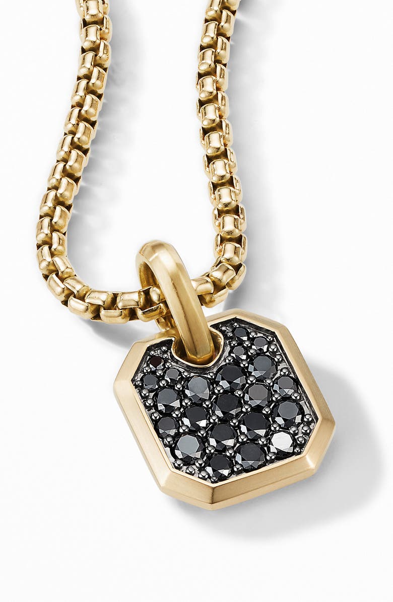 David Yurman Men's Roman Amulet Enhancer In 18k Yellow Gold With Pavé Diamonds, Alternate, color, 