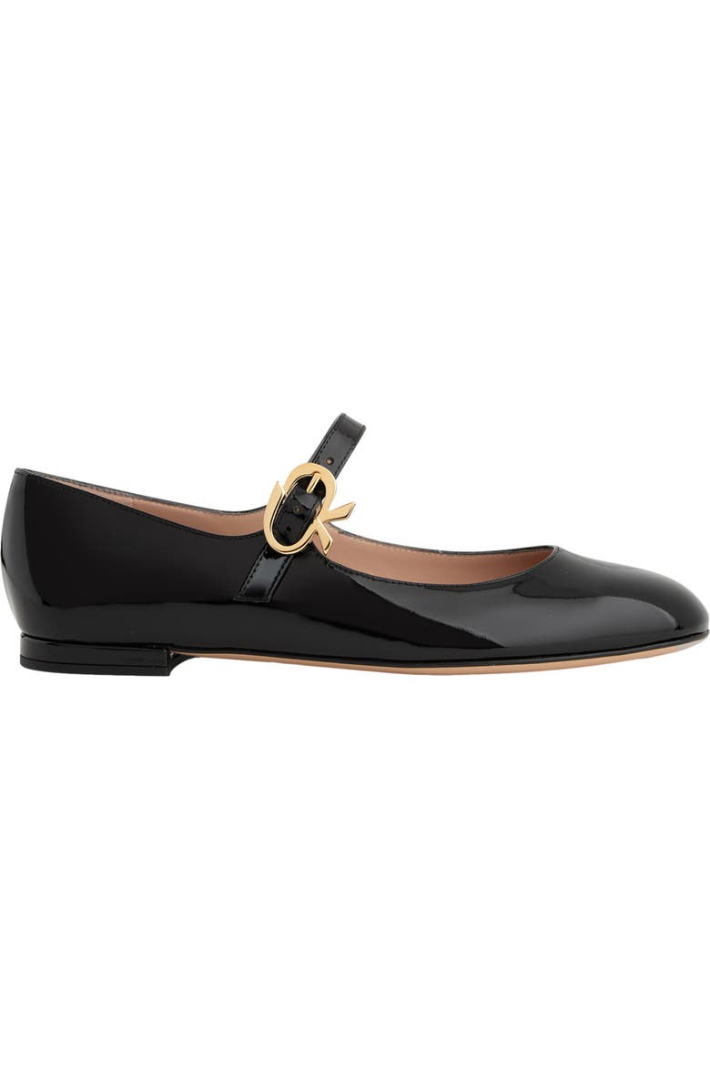 Gianvito Rossi Mary Ribbon 05 Ballerina, Main, color, Black