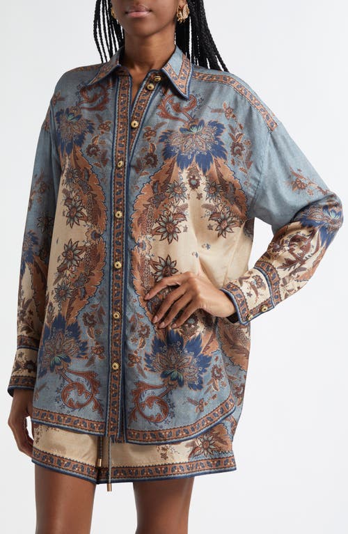 Shop Zimmermann Ascension Silk Habutai Button-up Shirt