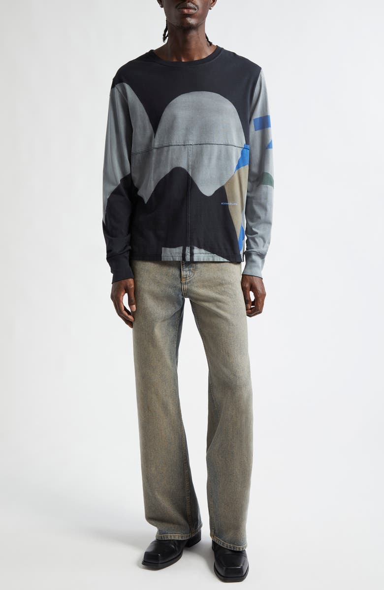 Eckhaus Latta Wide Leg Jeans, Alternate, color, 