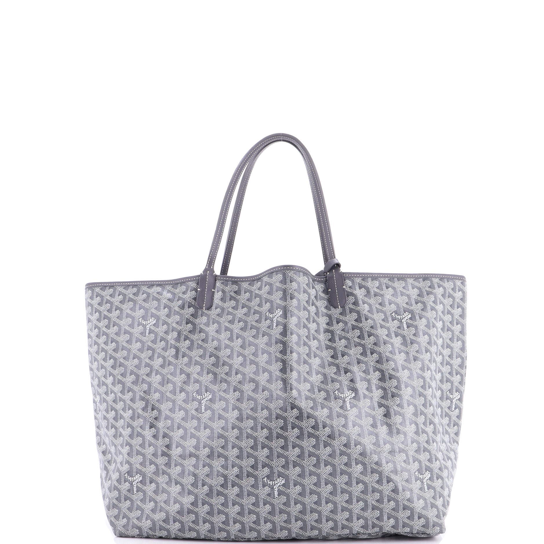 Pre-Owned Goyard Saint Louis Tote Printed Coated Canvas GM, Alternate, color, Gray