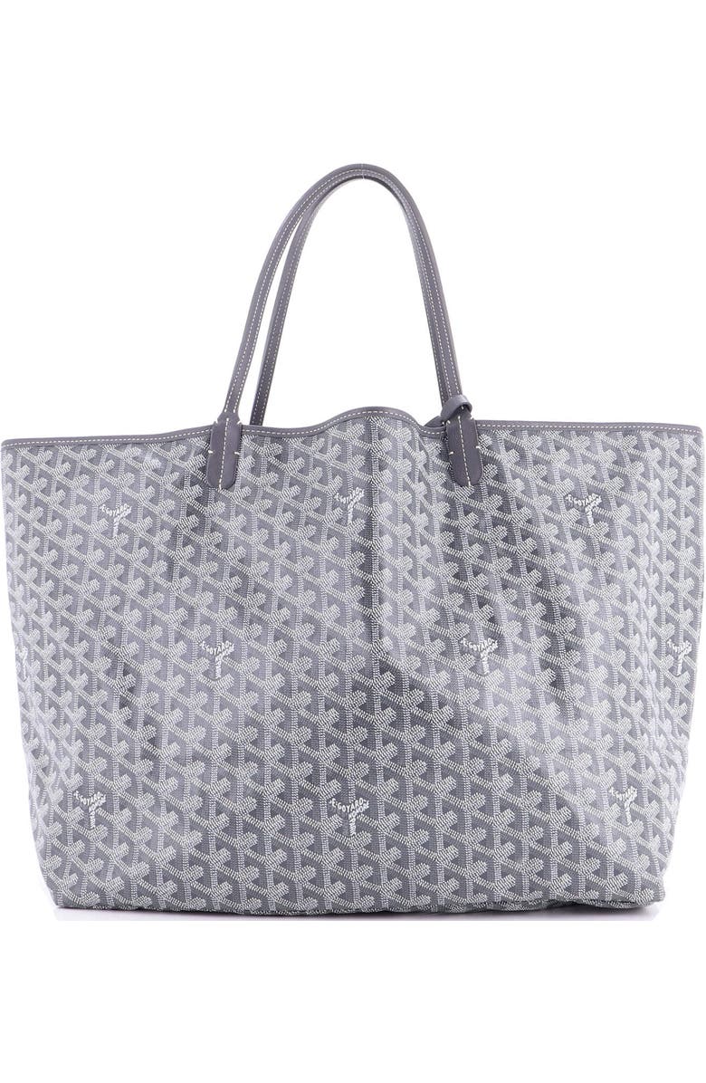 Pre-Owned Goyard Saint Louis Tote Printed Coated Canvas GM, Alternate, color, Gray